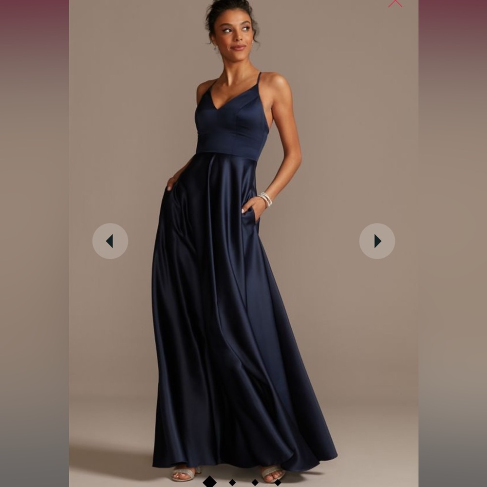 Davids Bridal Studio Marine 12 F20131 Bridesmaid Dress